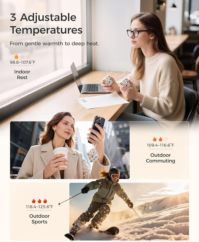 CosyClutch Portable Handwarmers Flower Design